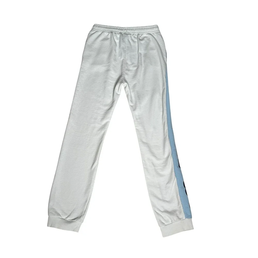 Lacoste Jogger Track Pants Boys 16 Red White Side‎ Logo Fleece Elastic Waist